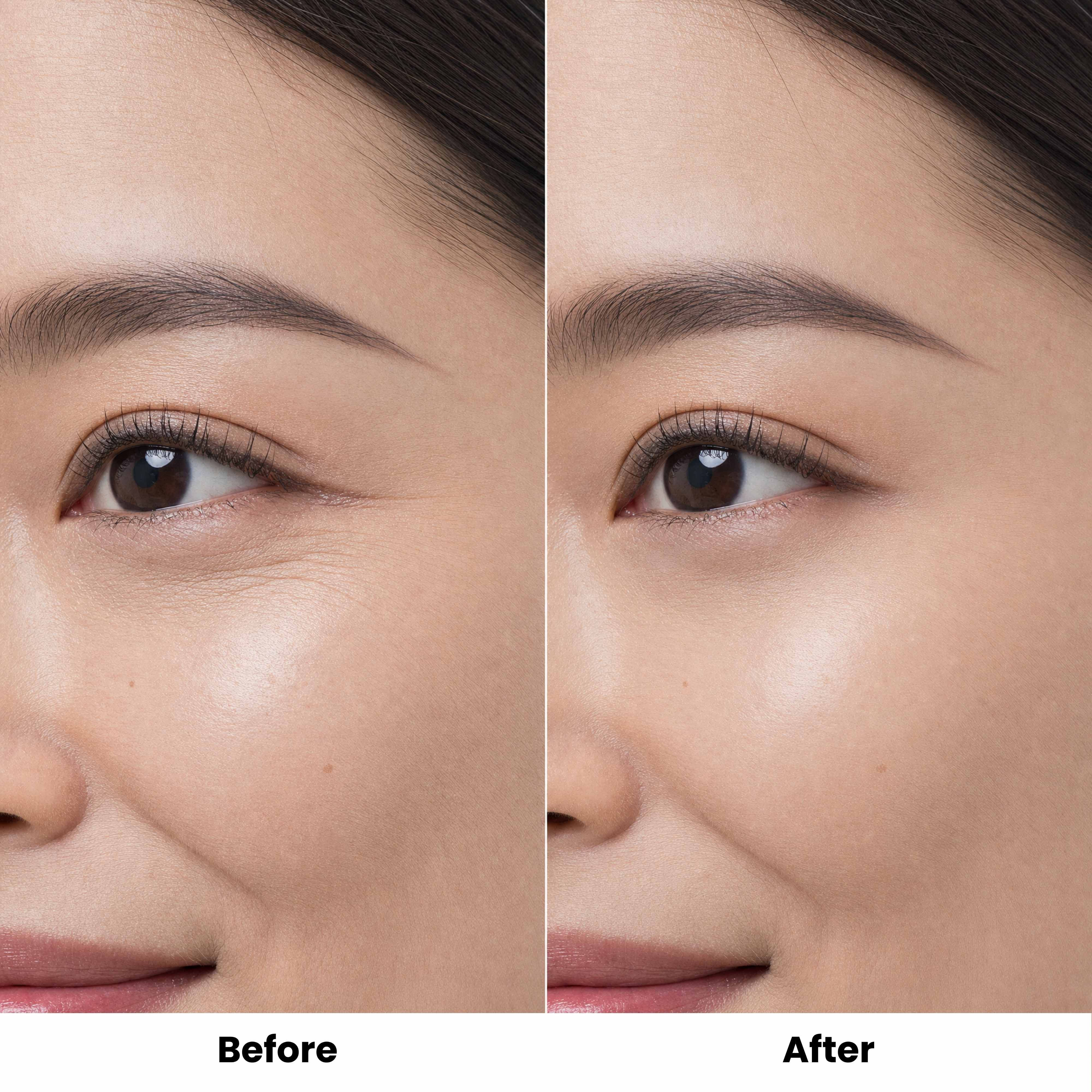 crow feet before after