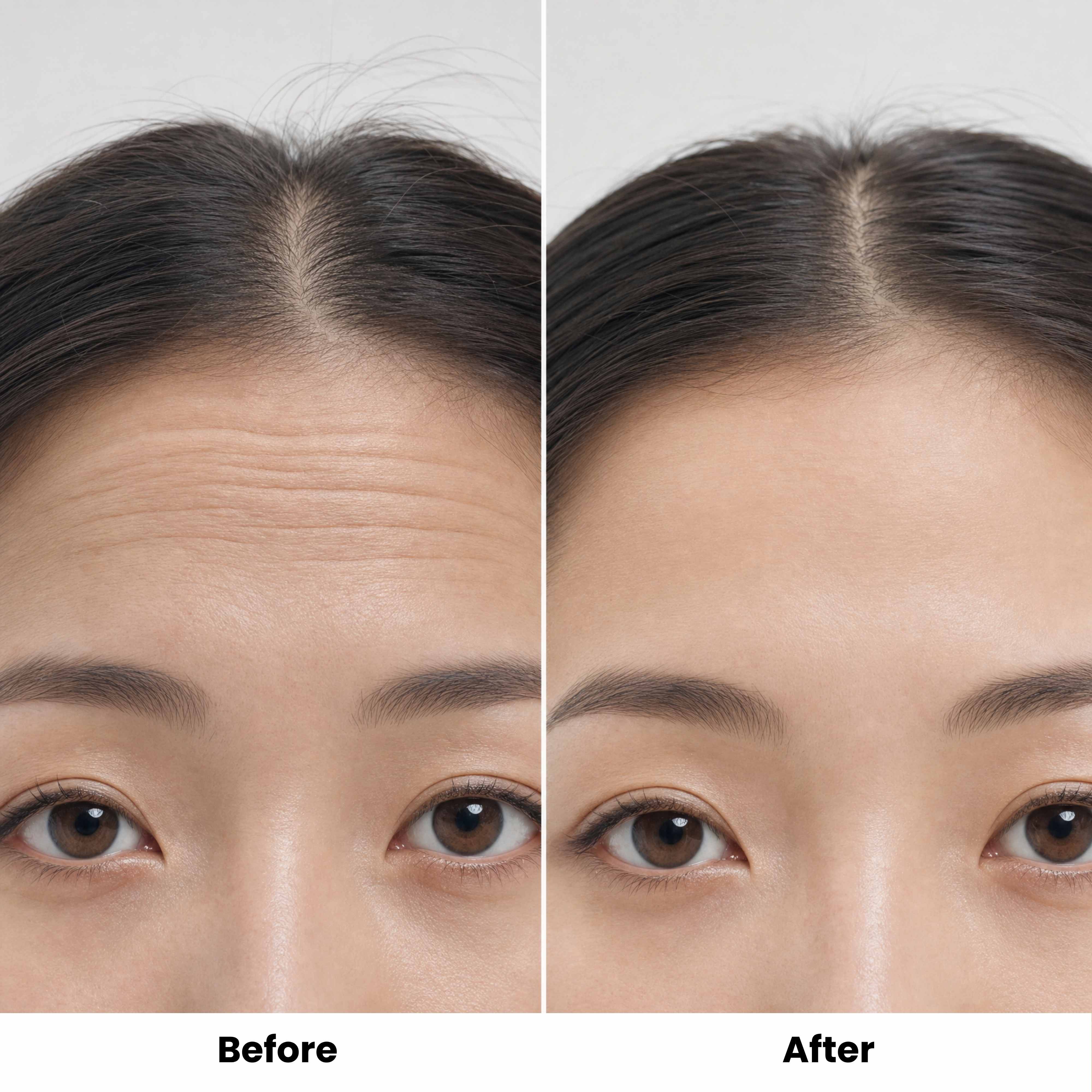 forehead before after